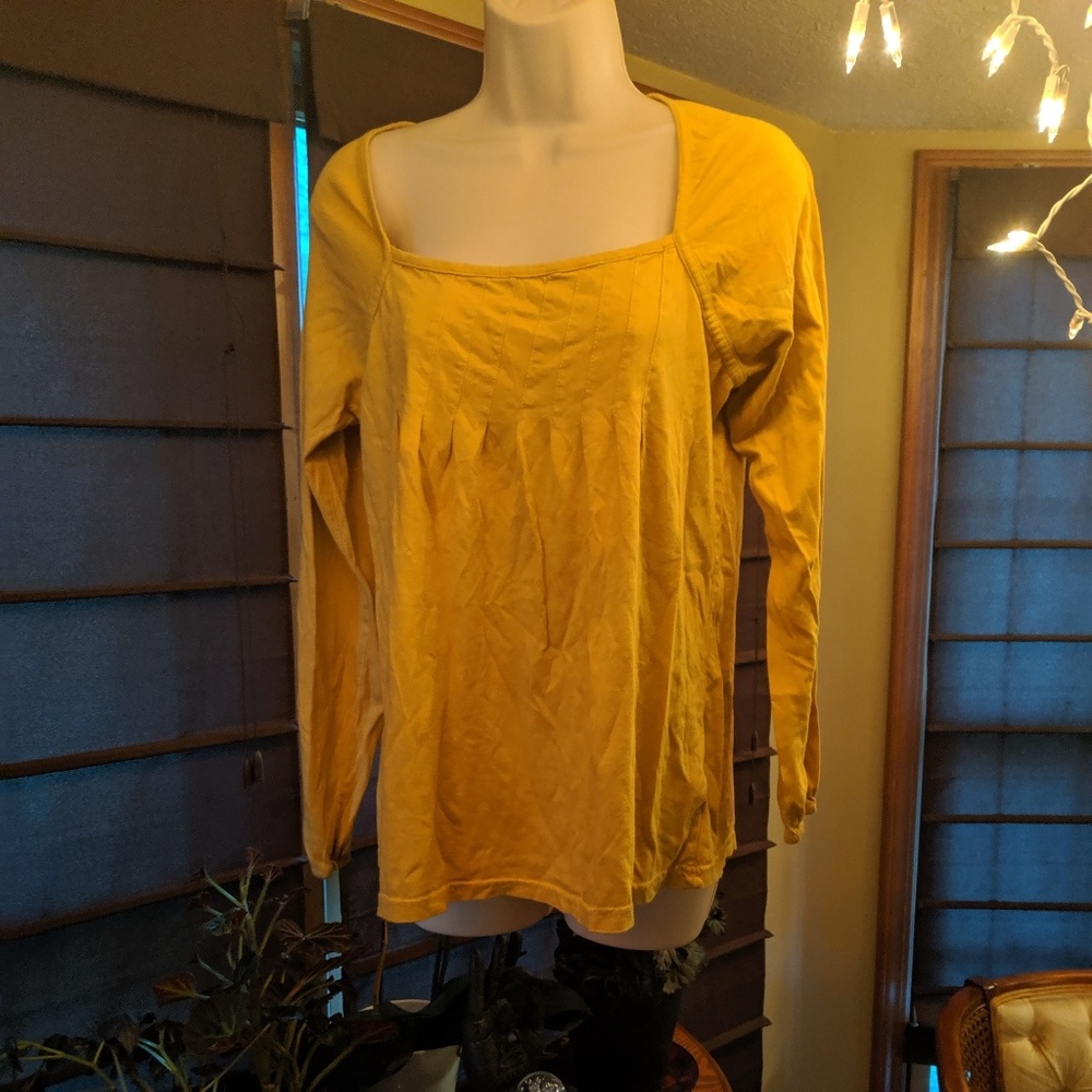 Ana brand yellow 3/4 sleeve top Size Medium